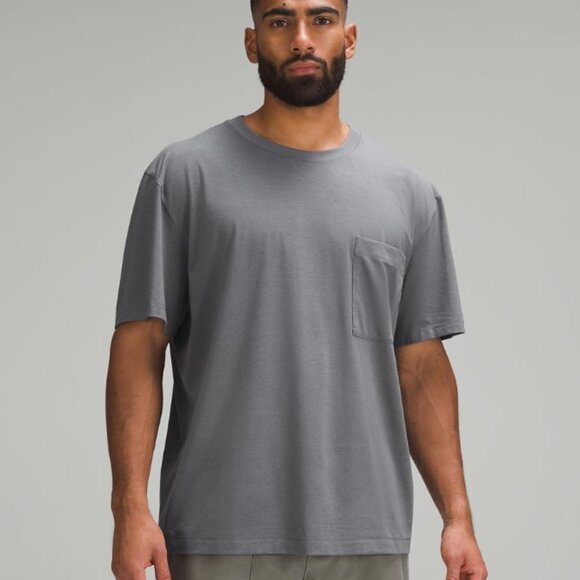 Lululemon Men's Fundamental Oversized Pocket T-Shirt - Grey - Picture 1 of 6